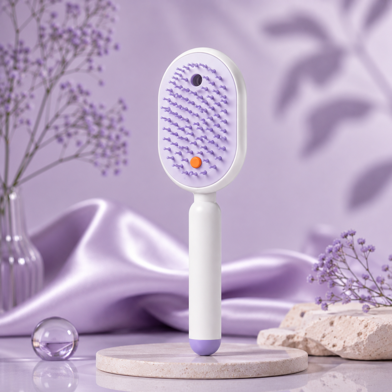 Peine masajeador con vapor hidratante